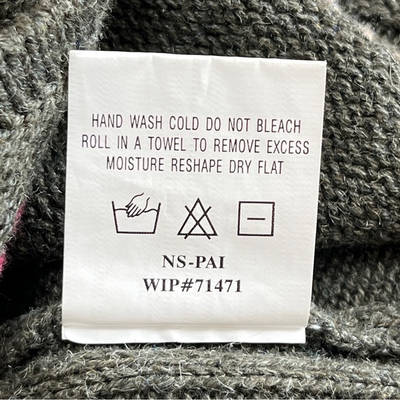 Woolrich Women’s Green Zip Cardigan with Needlework Cottagecore Size Large - Picture 9 of 10